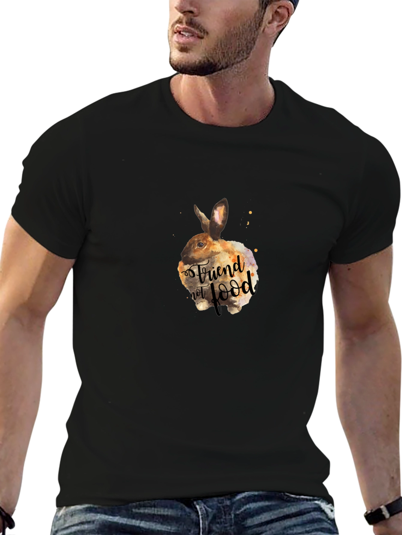 Vegan Bunny T-Shirt - Friend Not Food