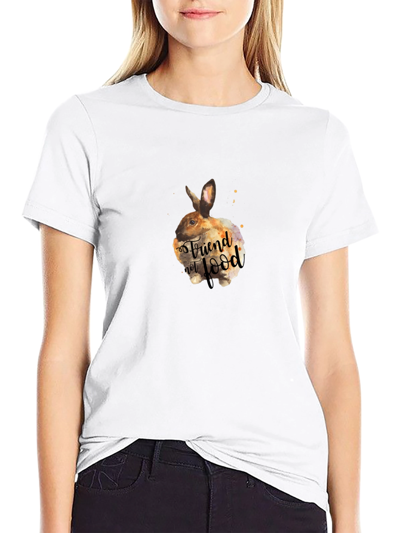 Vegan Bunny T-Shirt - Friend Not Food