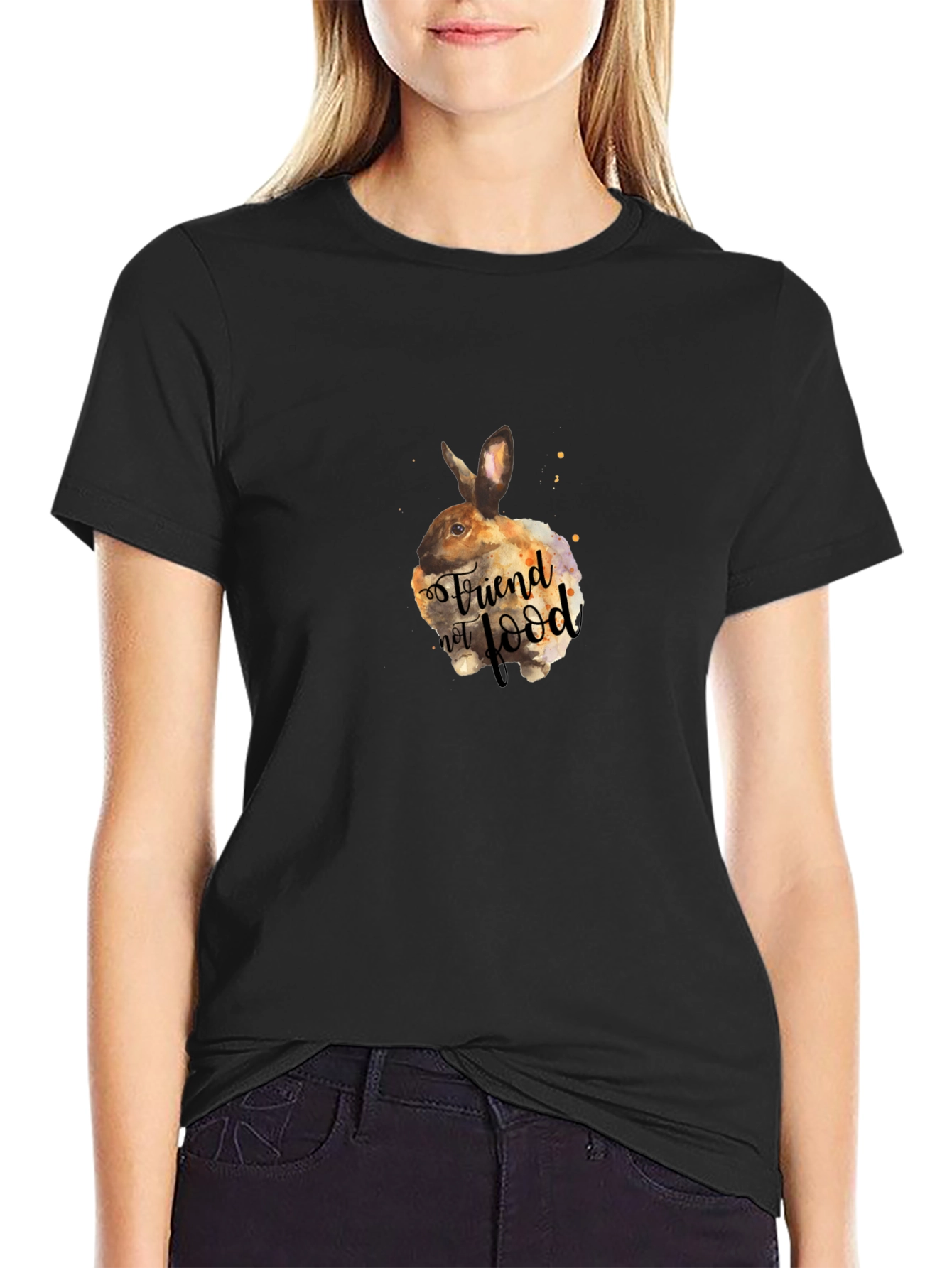 Vegan Bunny T-Shirt - Friend Not Food