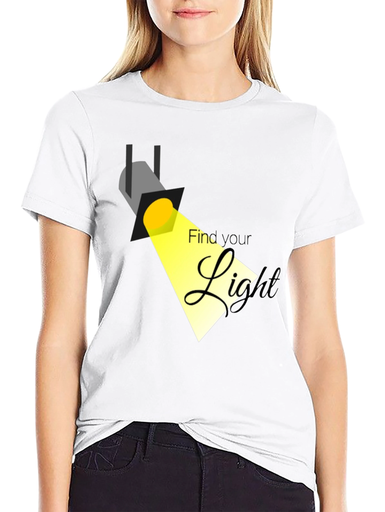 Find Your Light Black Graphic Tee