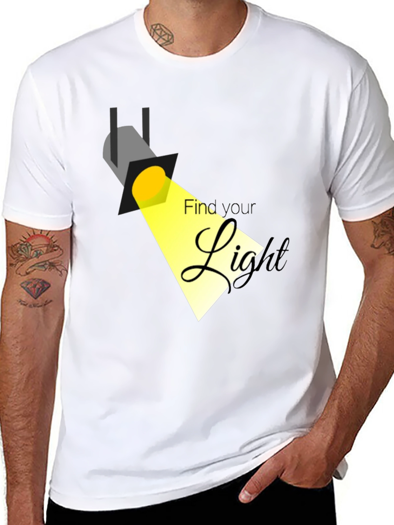 Find Your Light Black Graphic Tee