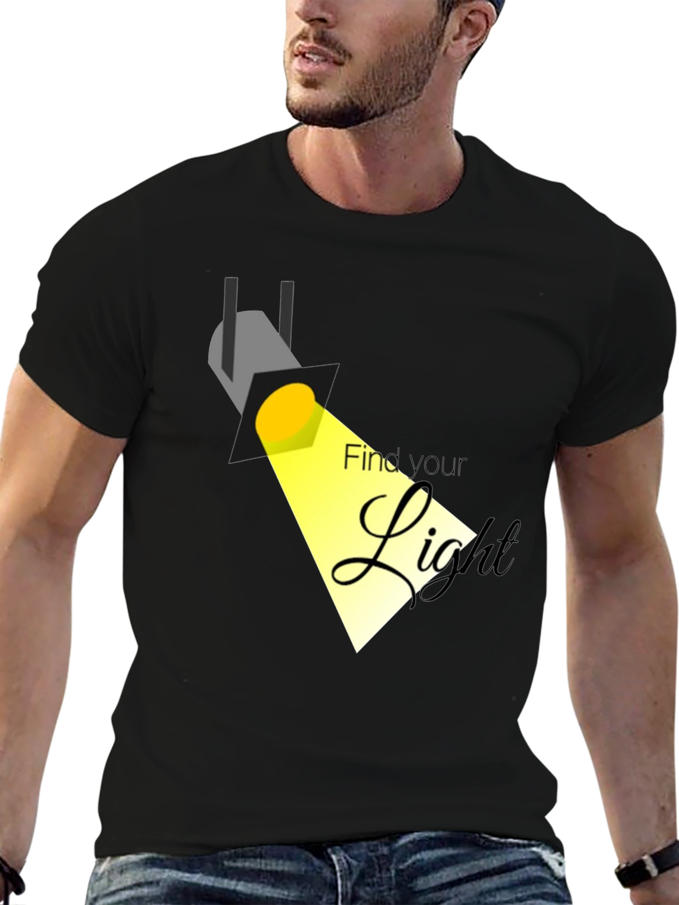 Find Your Light Black Graphic Tee