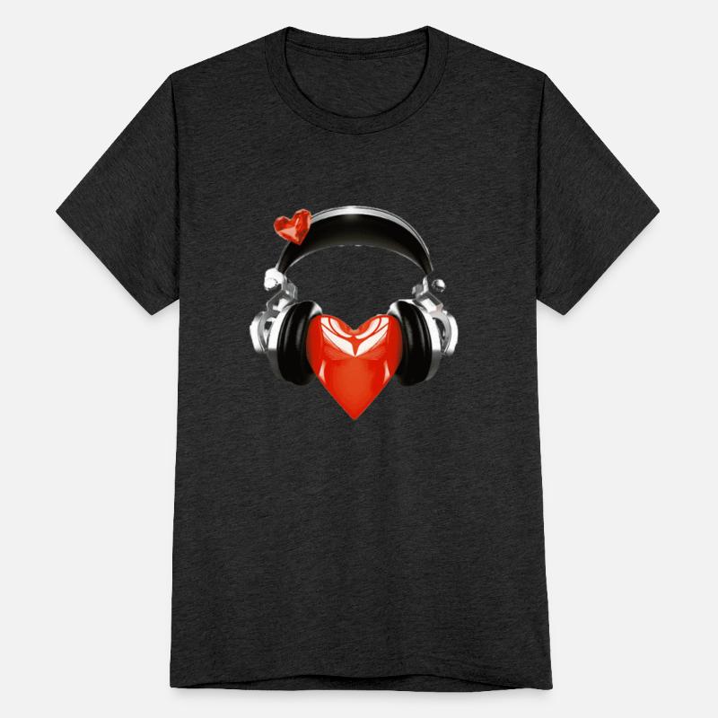Love Disc jockey Illustration, Creative Headphones