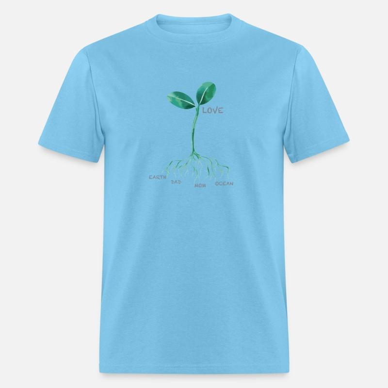 Love EARTH DAD MOM OCEAN plant earth day