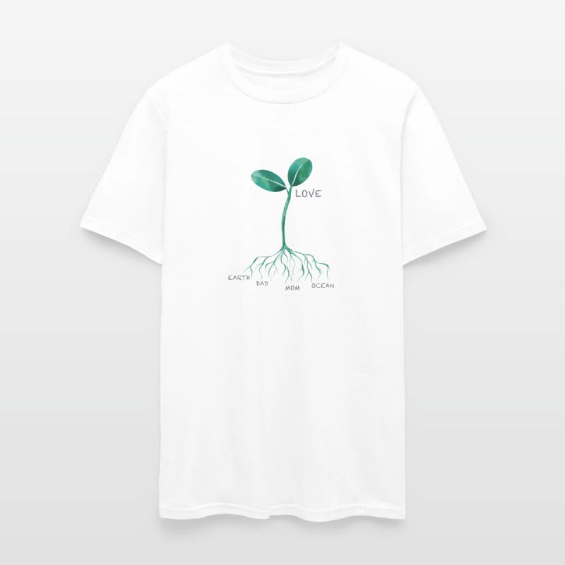 Love EARTH DAD MOM OCEAN plant earth day