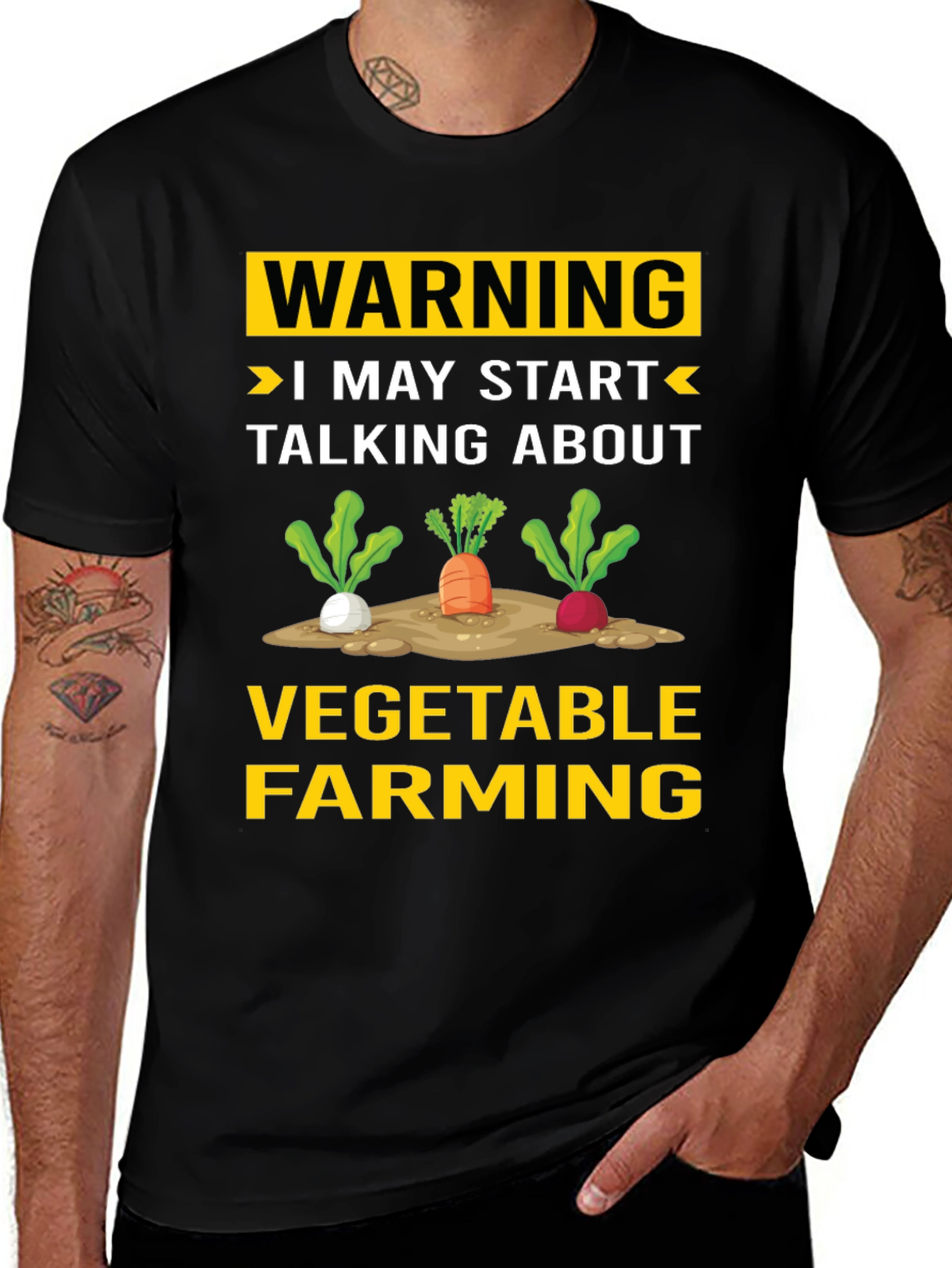 Vegetable Farming Warning T-Shirt - Funny Gardener Tee