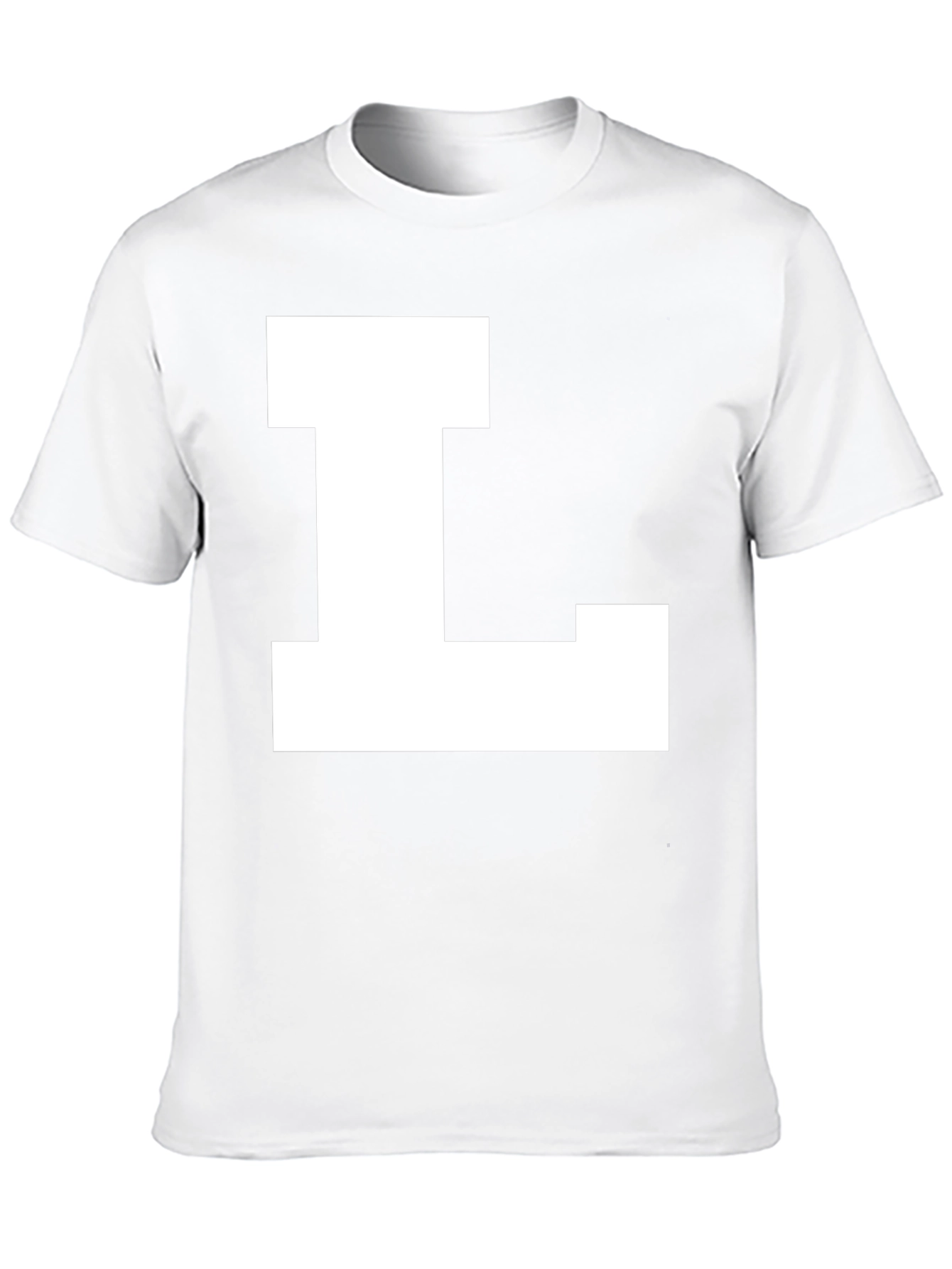 Bold Letter L Graphic Tee - Black
