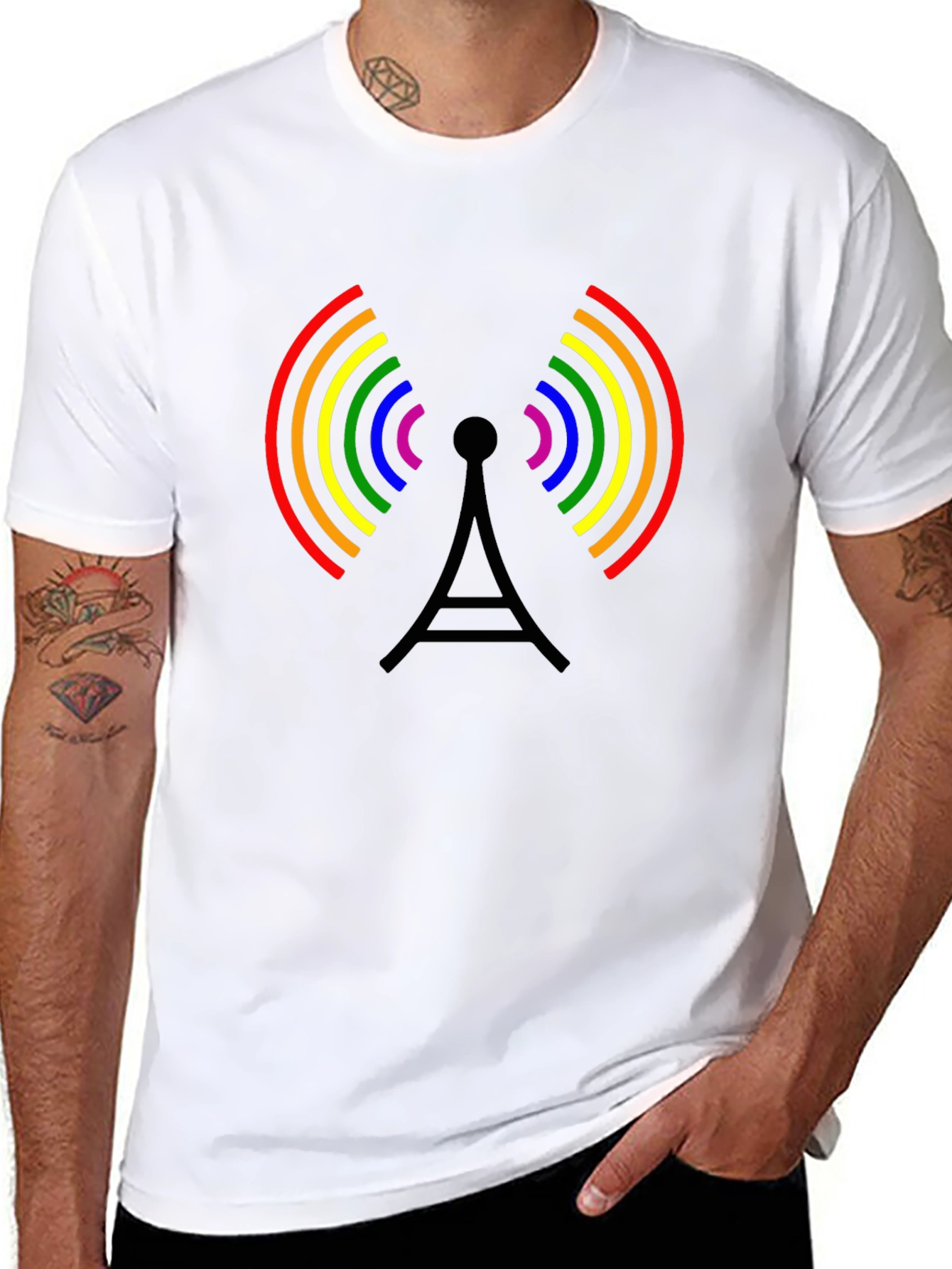 Rainbow Antenna T-Shirt - Pride Design