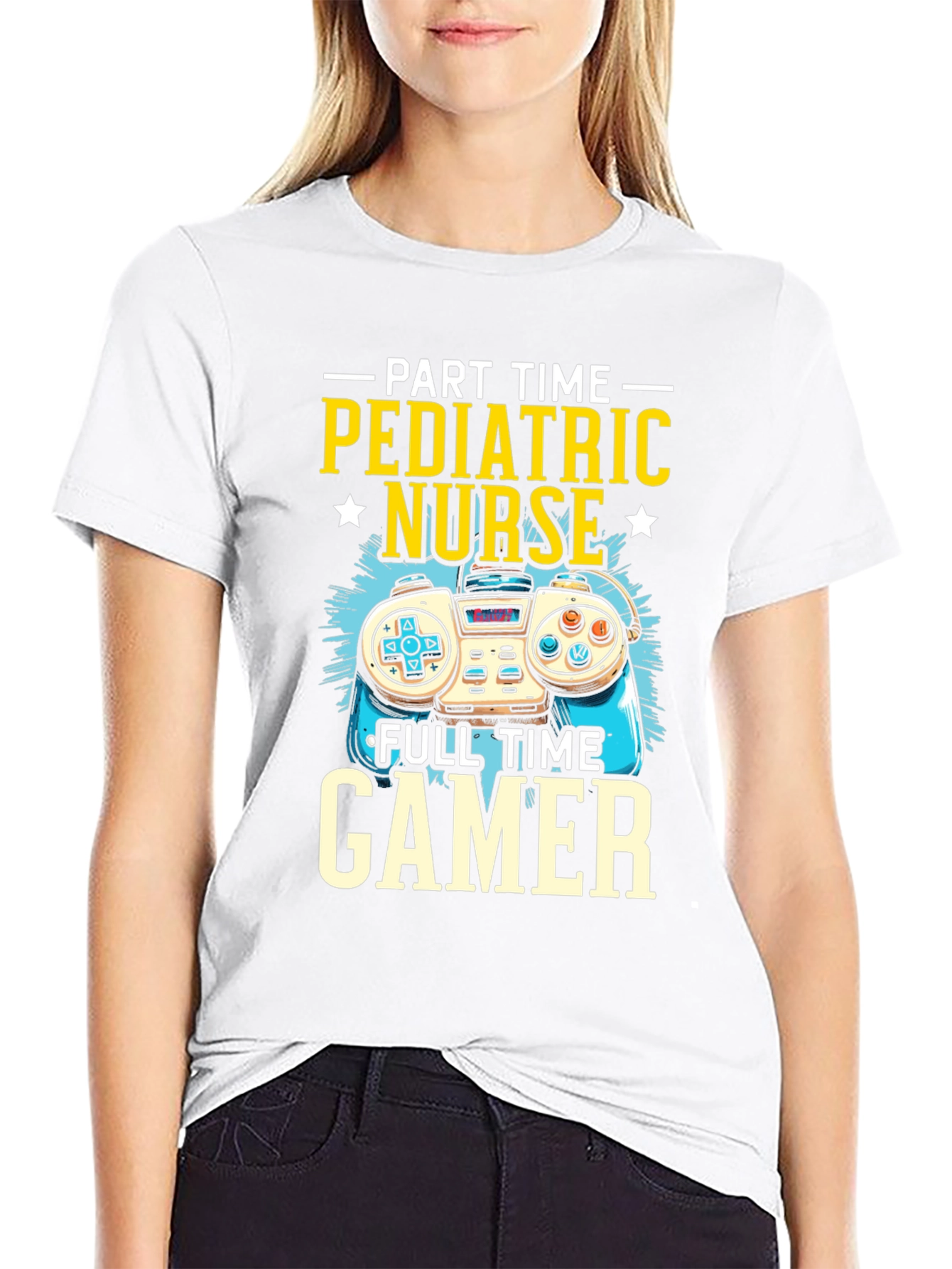 Pediatric Nurse Gamer T-Shirt - Funny Graphic Tee