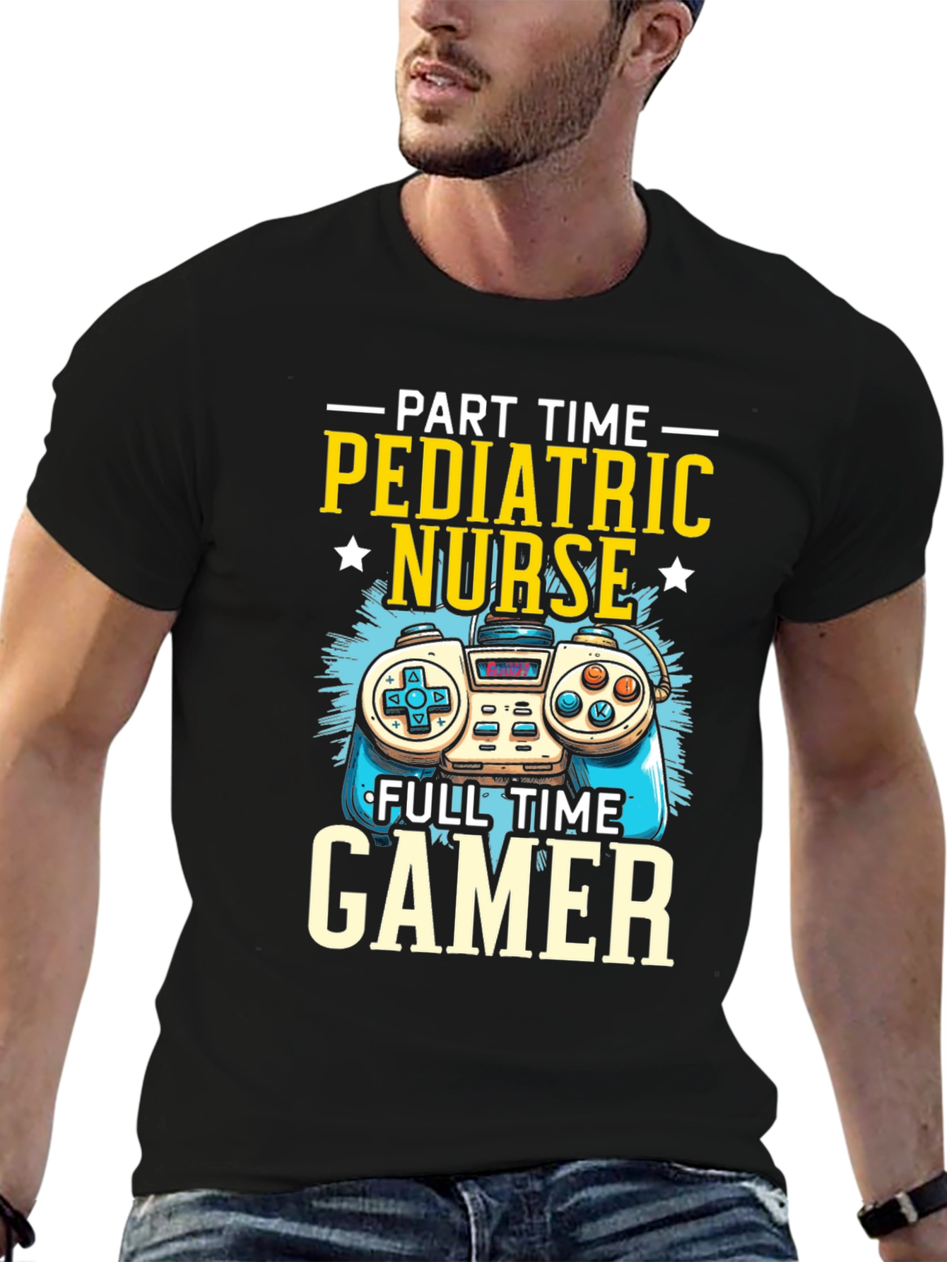 Pediatric Nurse Gamer T-Shirt - Funny Graphic Tee
