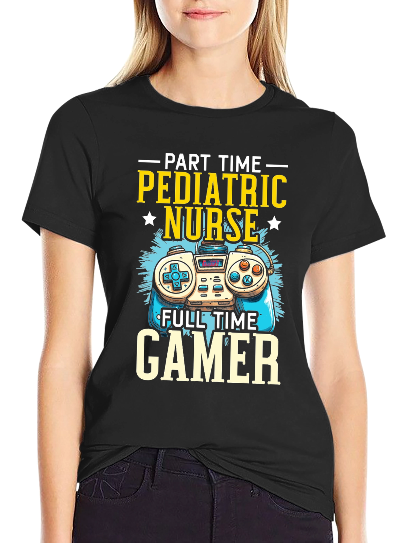 Pediatric Nurse Gamer T-Shirt - Funny Graphic Tee