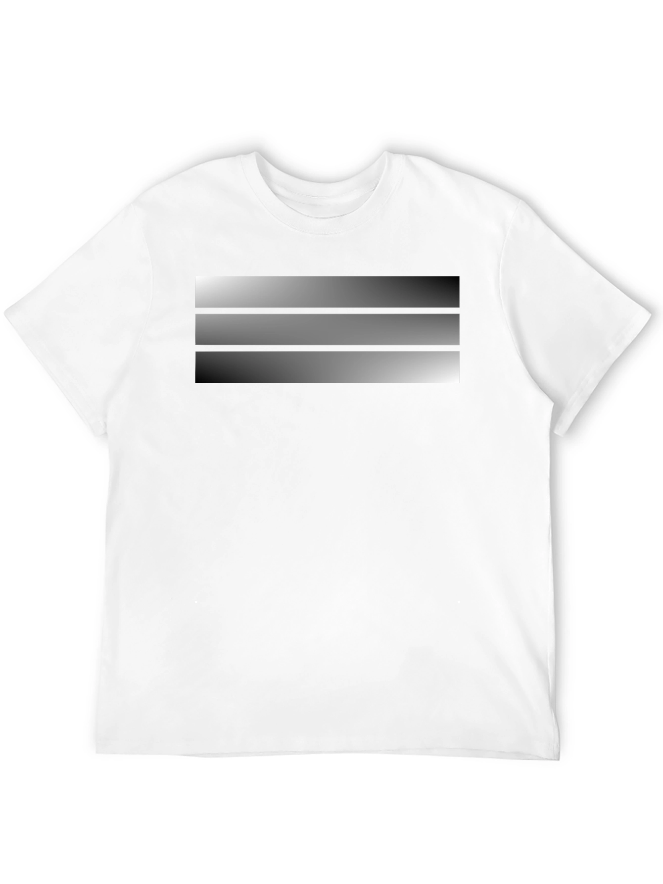 Striped Gradient Design Black T-Shirt