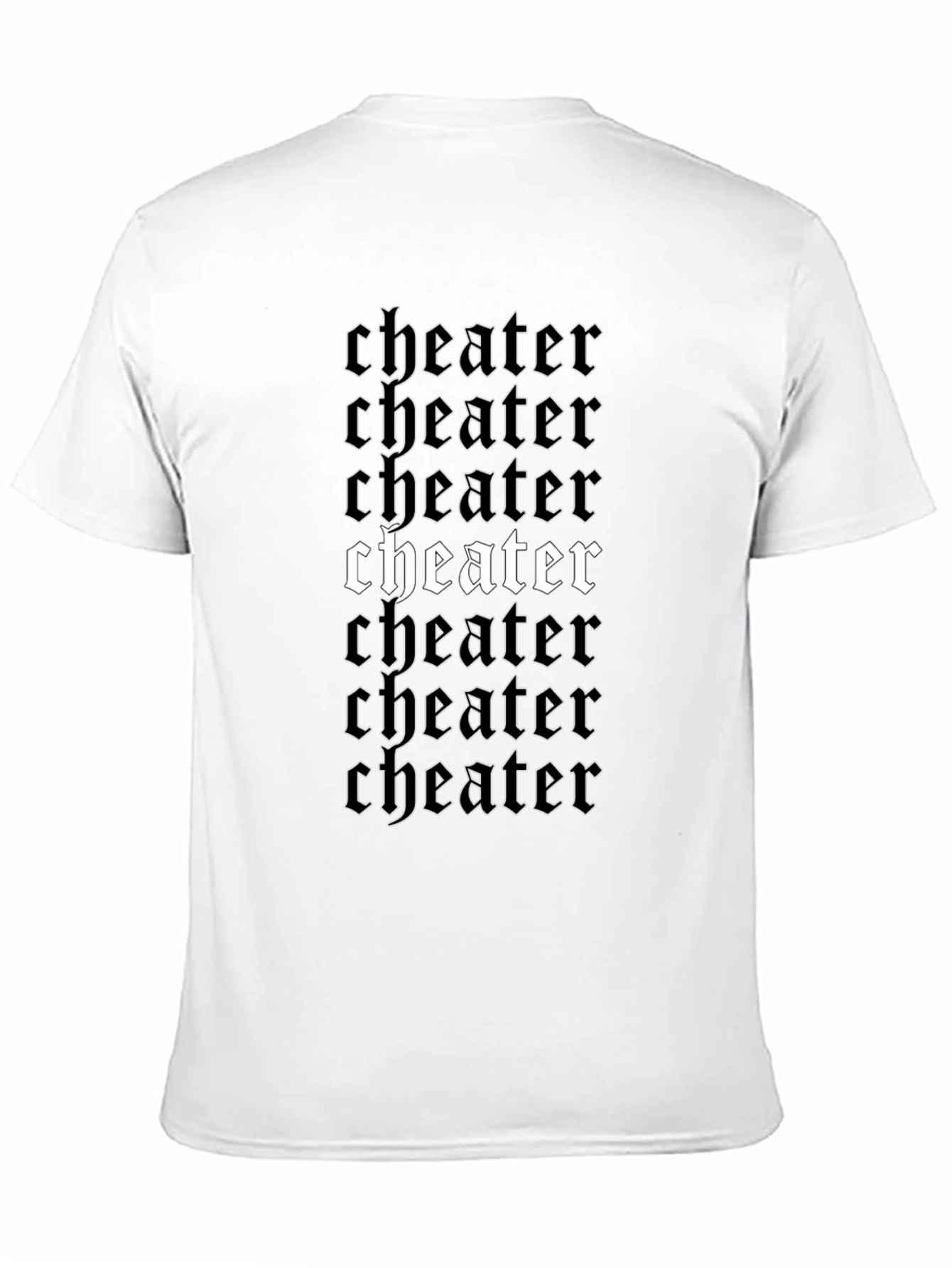 Cheater Graphic T-Shirt Black Cotton Tee for Men