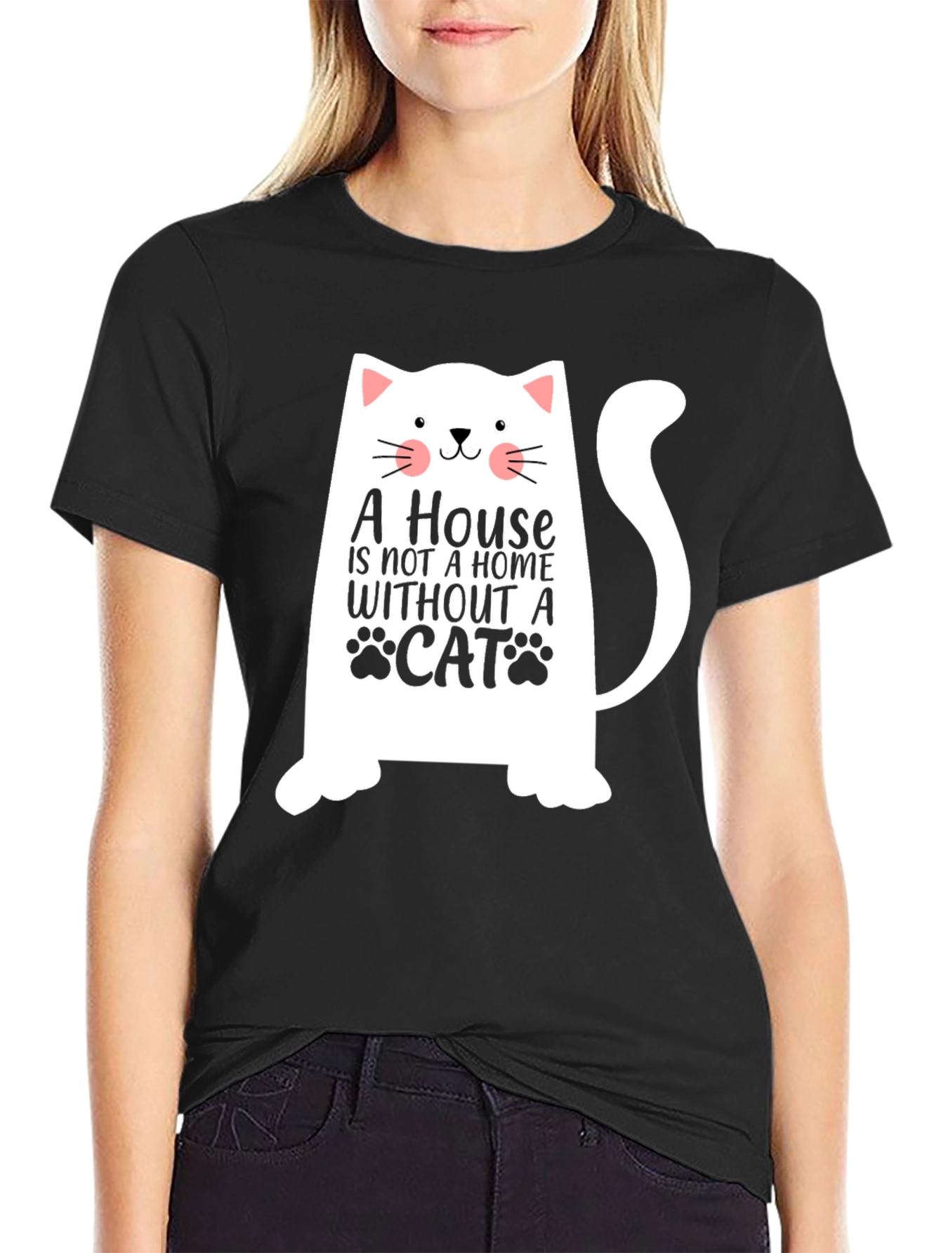 Cat Lover T-Shirt: A House Without A Cat