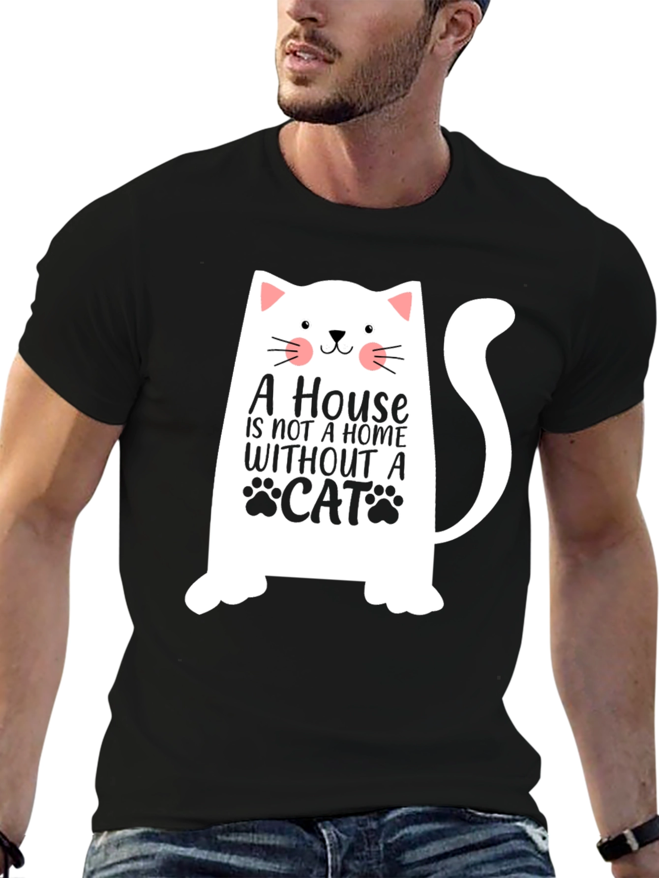 Cat Lover T-Shirt: A House Without A Cat