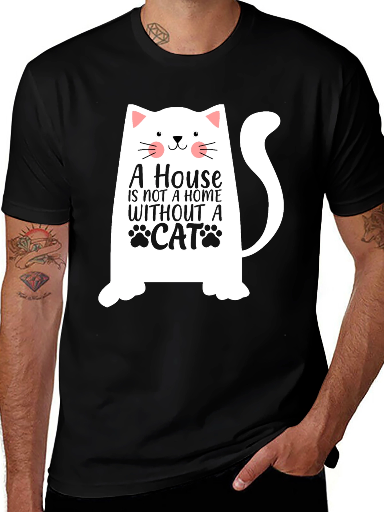 Cat Lover T-Shirt: A House Without A Cat