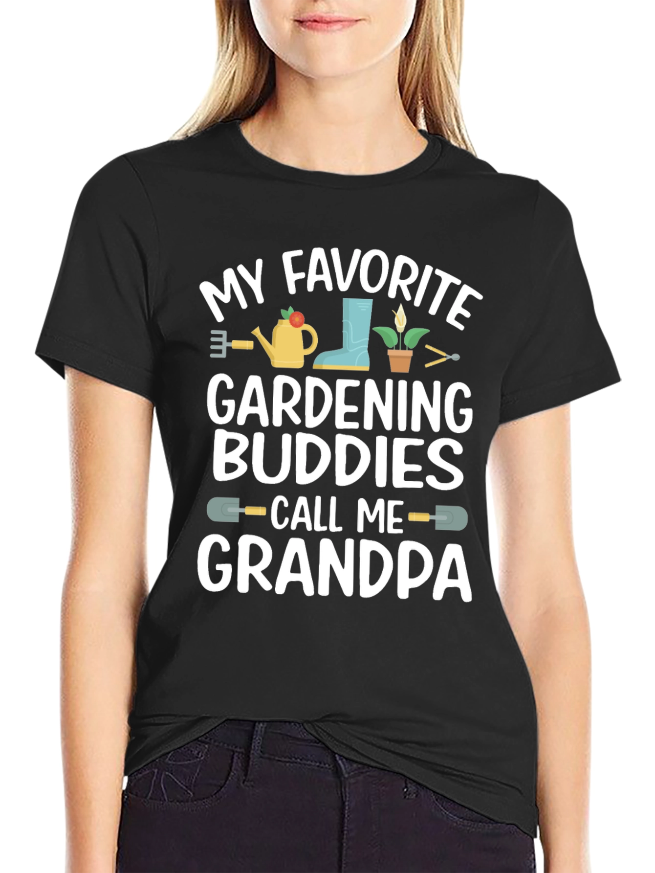 Gardening Grandpa T-Shirt - Black