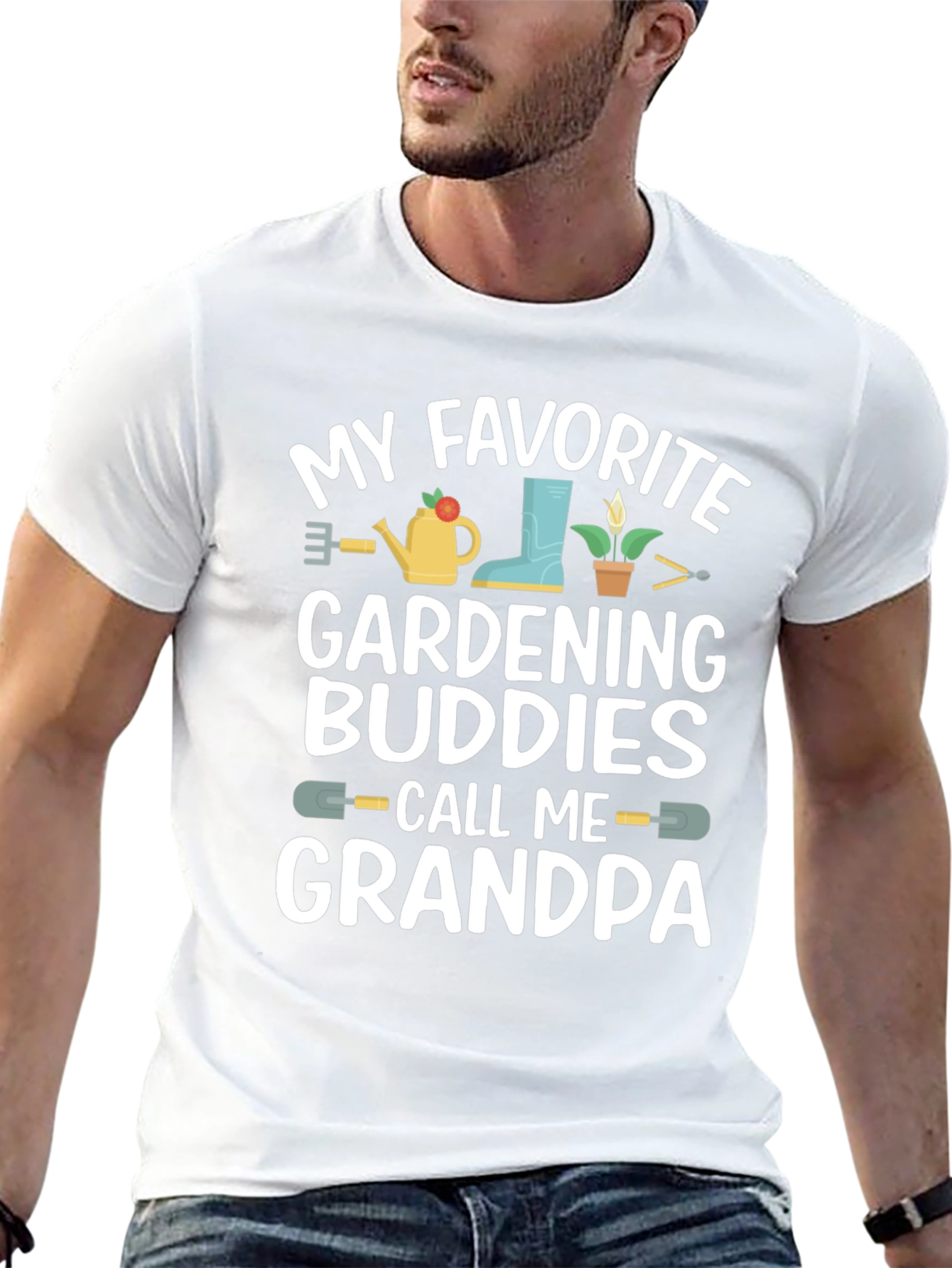 Gardening Grandpa T-Shirt - Black