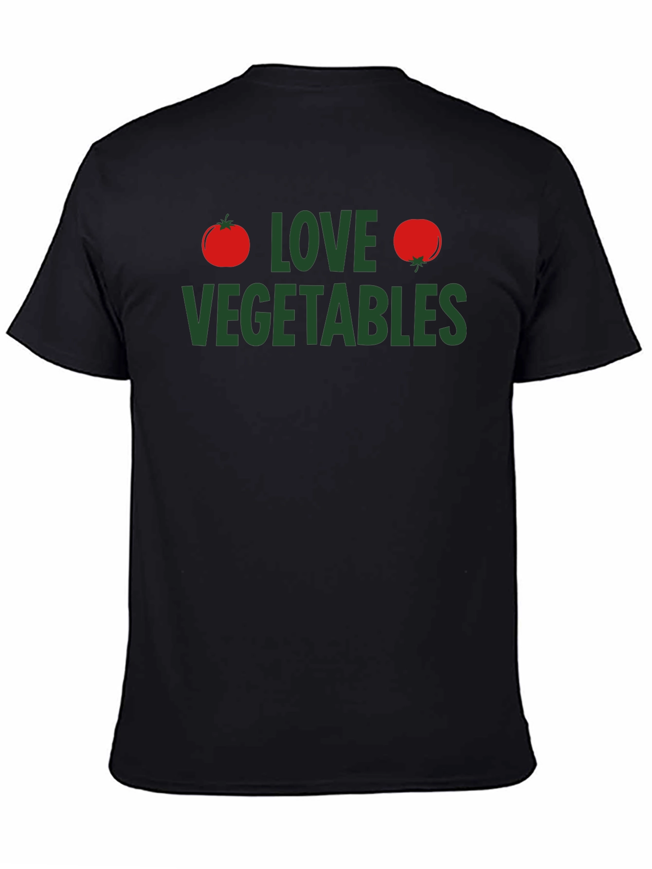 Love Vegetables Graphic T-Shirt - Black