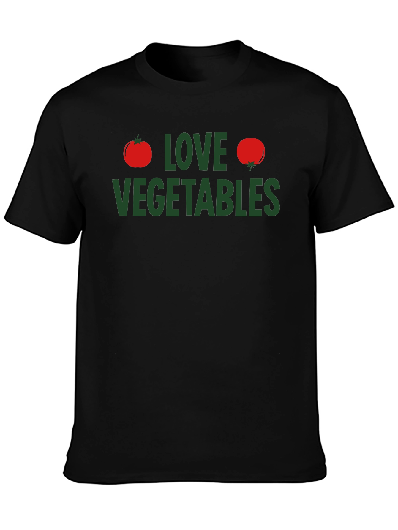 Love Vegetables Graphic T-Shirt - Black