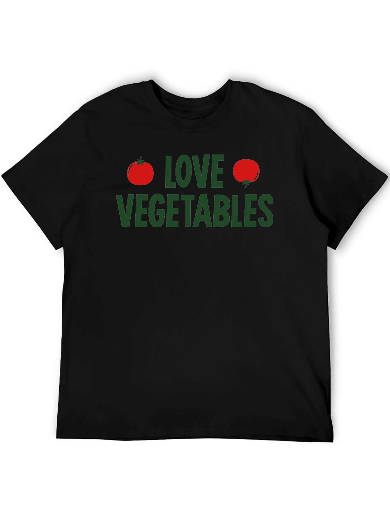 Love Vegetables Graphic T-Shirt - Black