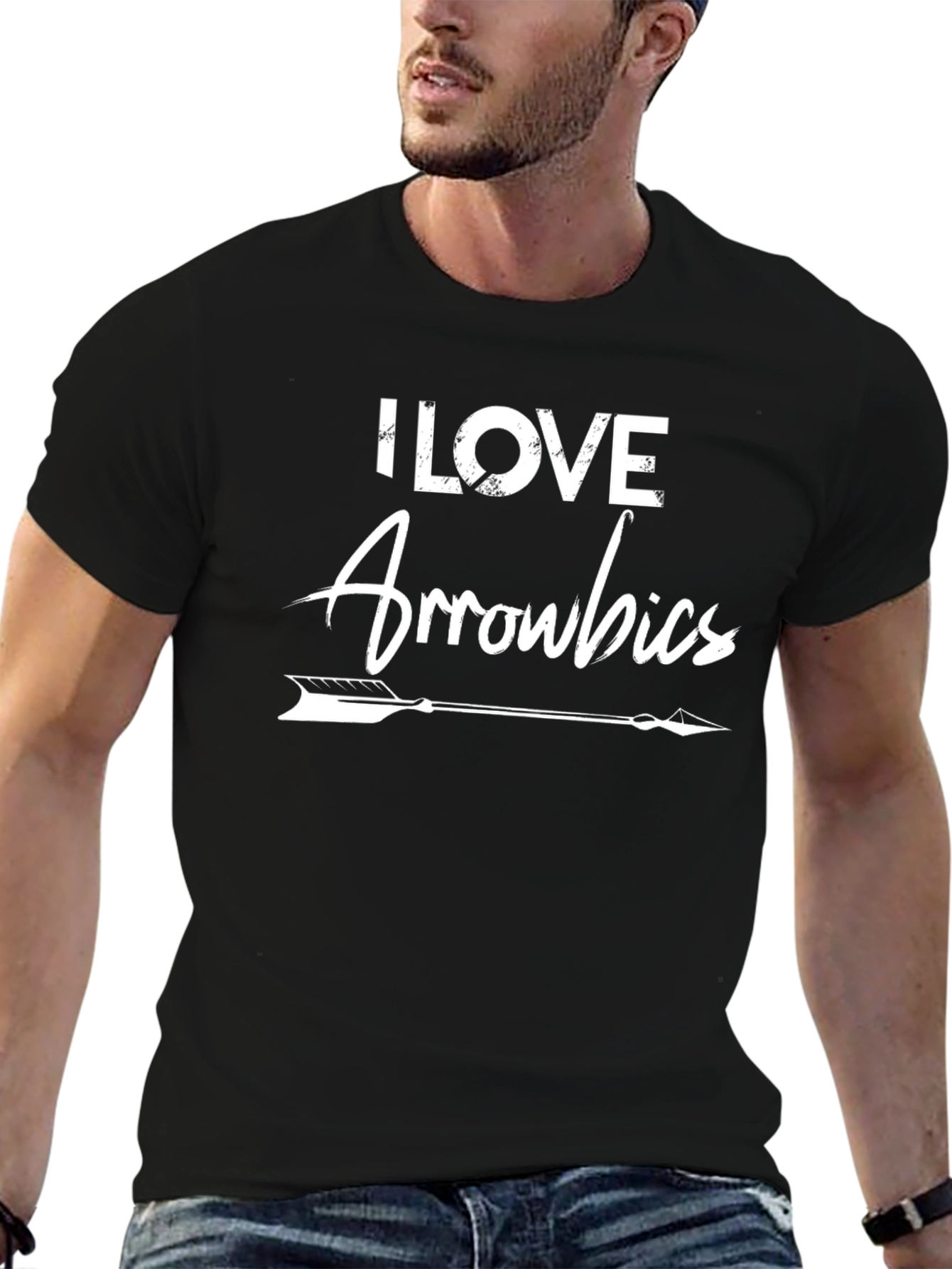 I Love Arrowbics Black T-Shirt - Archer Workout