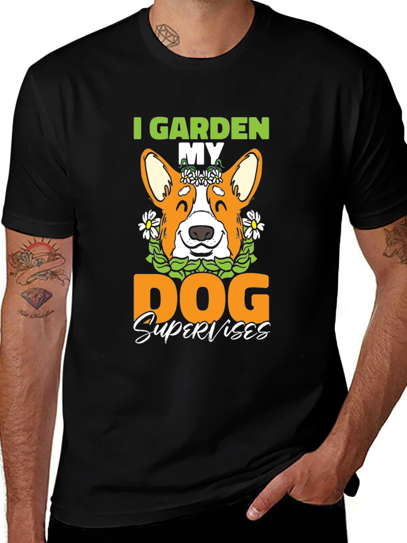 I Garden My Dog Supervises T-Shirt