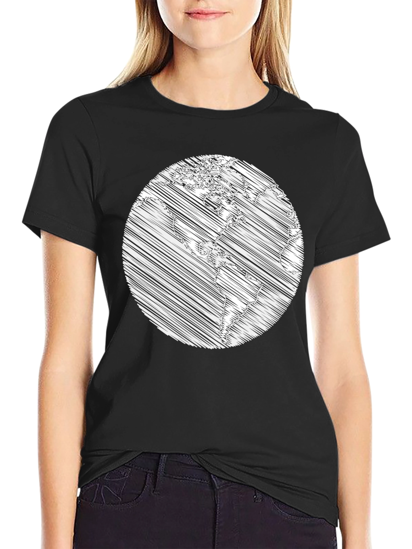 Earth Scribble Graphic T-Shirt - Unisex