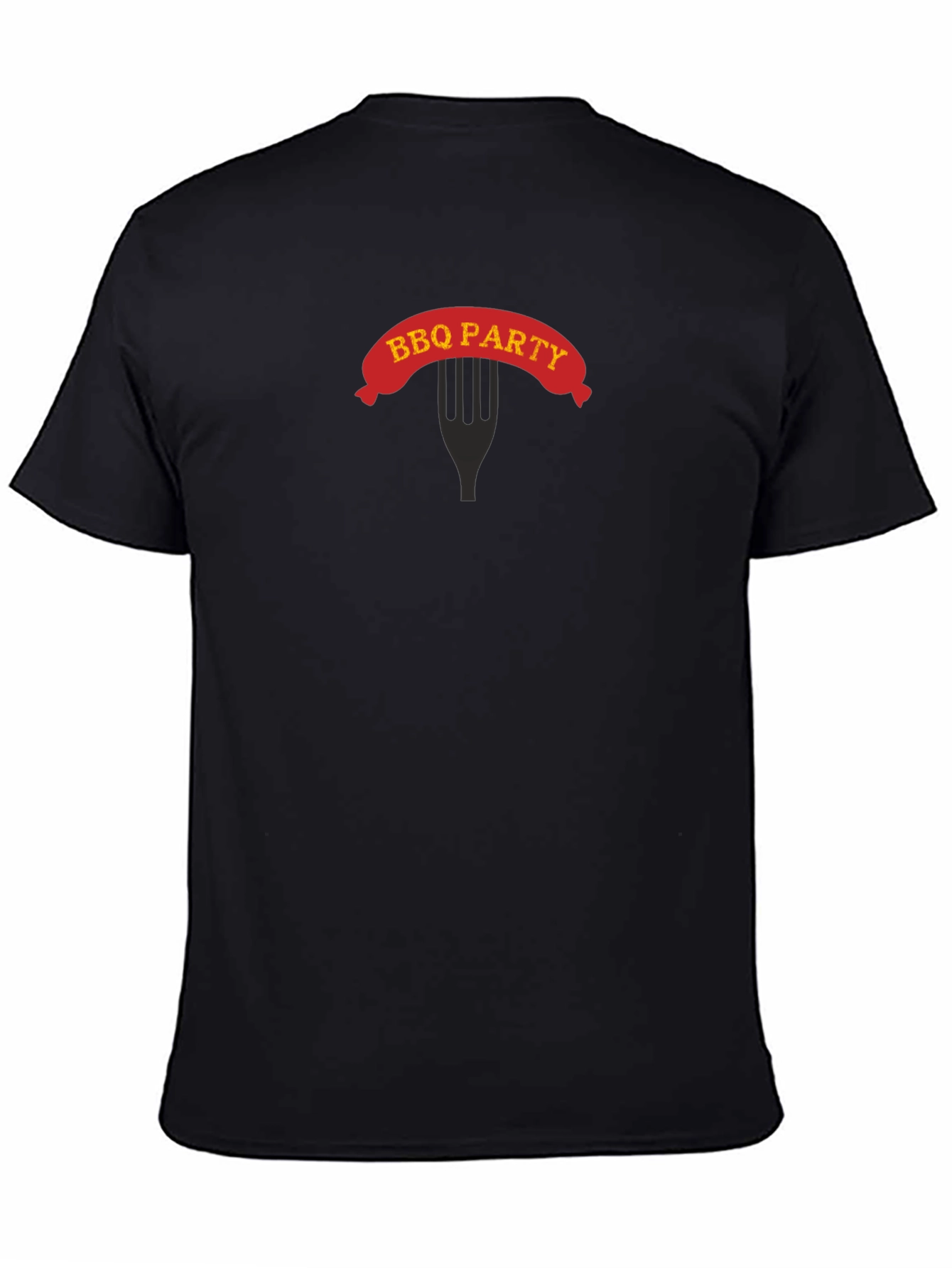 BBQ Party Graphic Tee - Black Casual T-Shirt