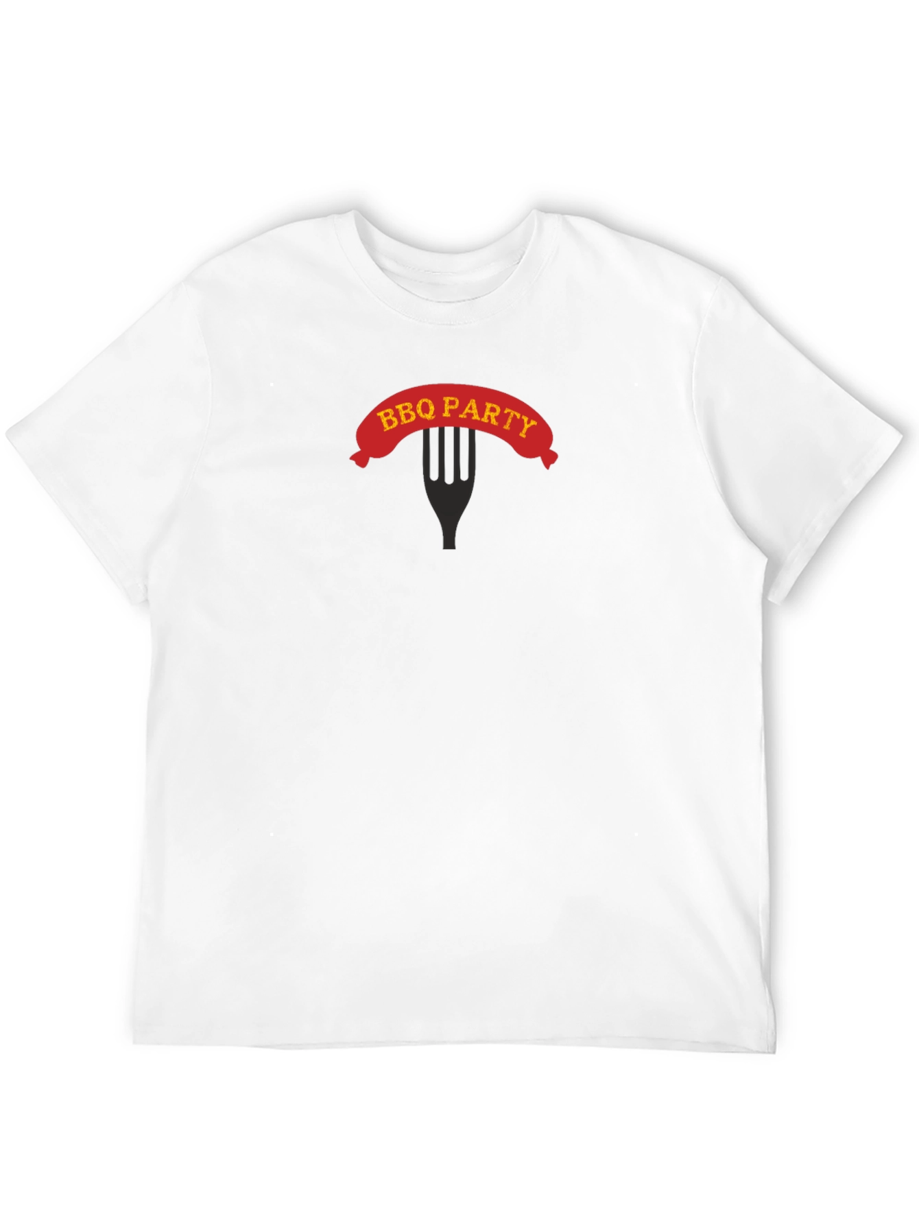 BBQ Party Graphic Tee - Black Casual T-Shirt