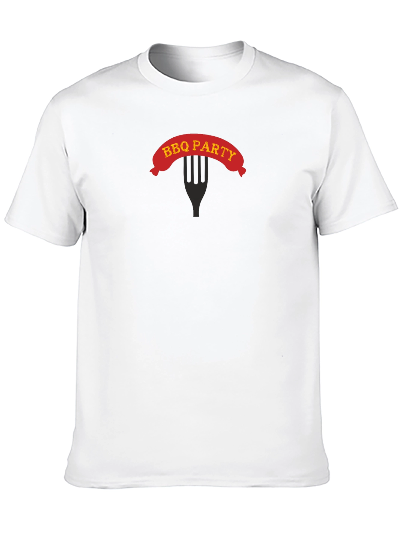BBQ Party Graphic Tee - Black Casual T-Shirt
