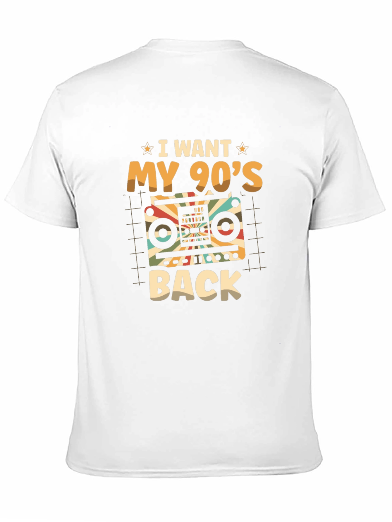 Retro 90s Boombox Black T-Shirt