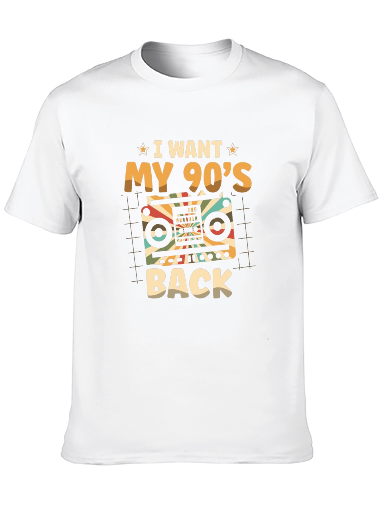 Retro 90s Boombox Black T-Shirt