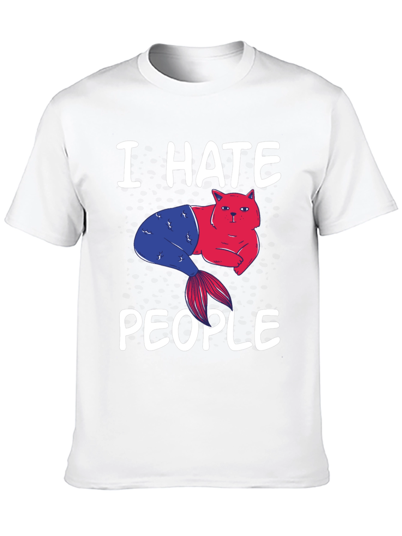 I Hate People Cat Mermaid Graphic Tee