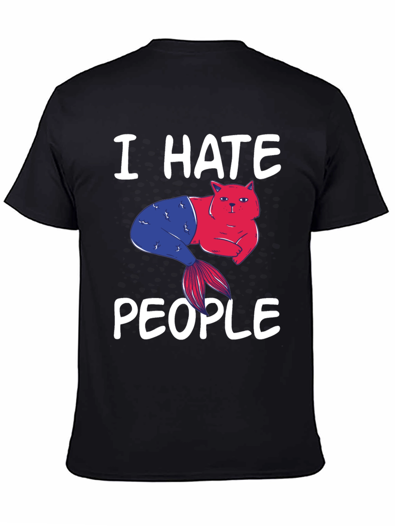 I Hate People Cat Mermaid Graphic Tee