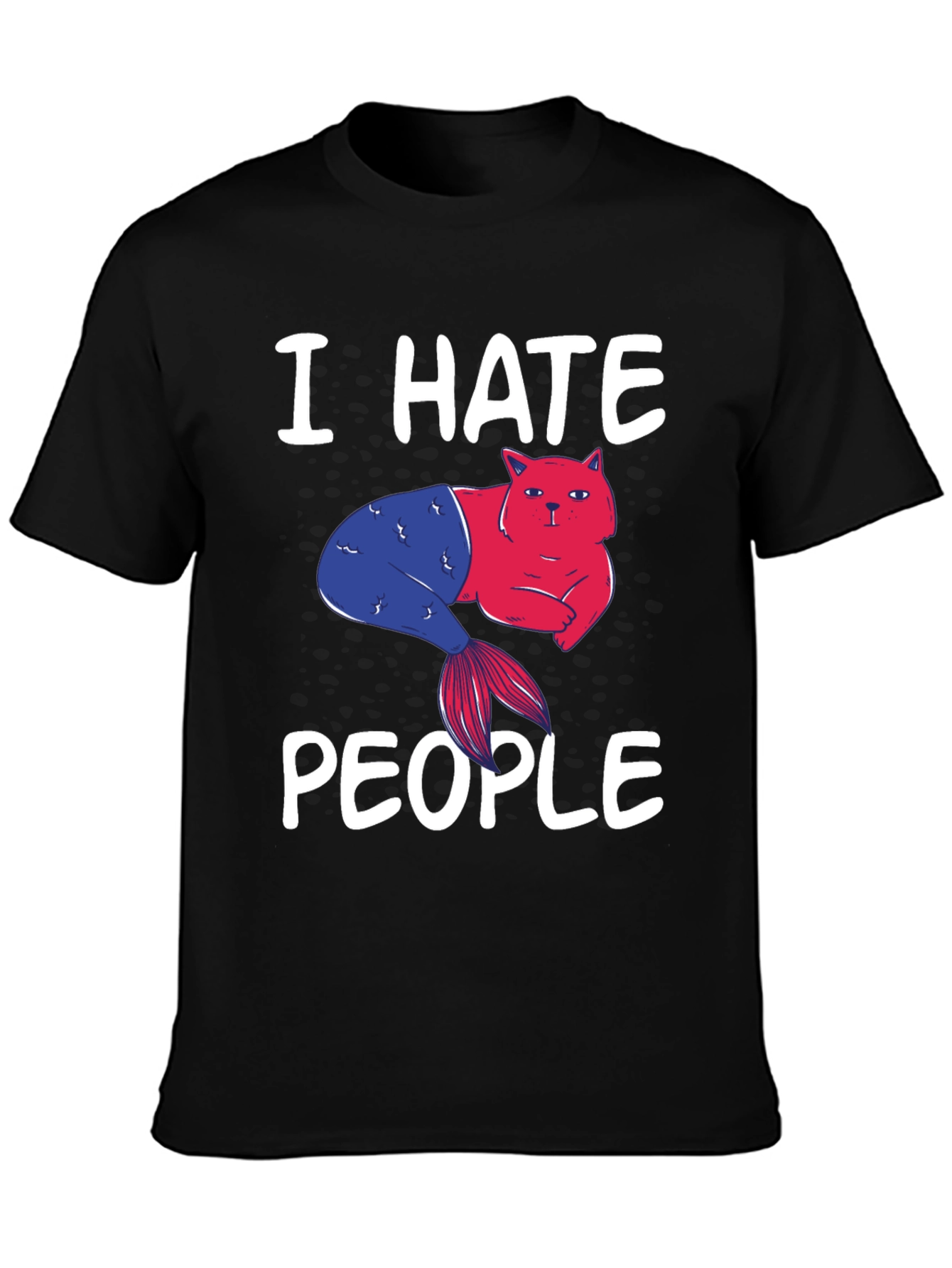 I Hate People Cat Mermaid Graphic Tee