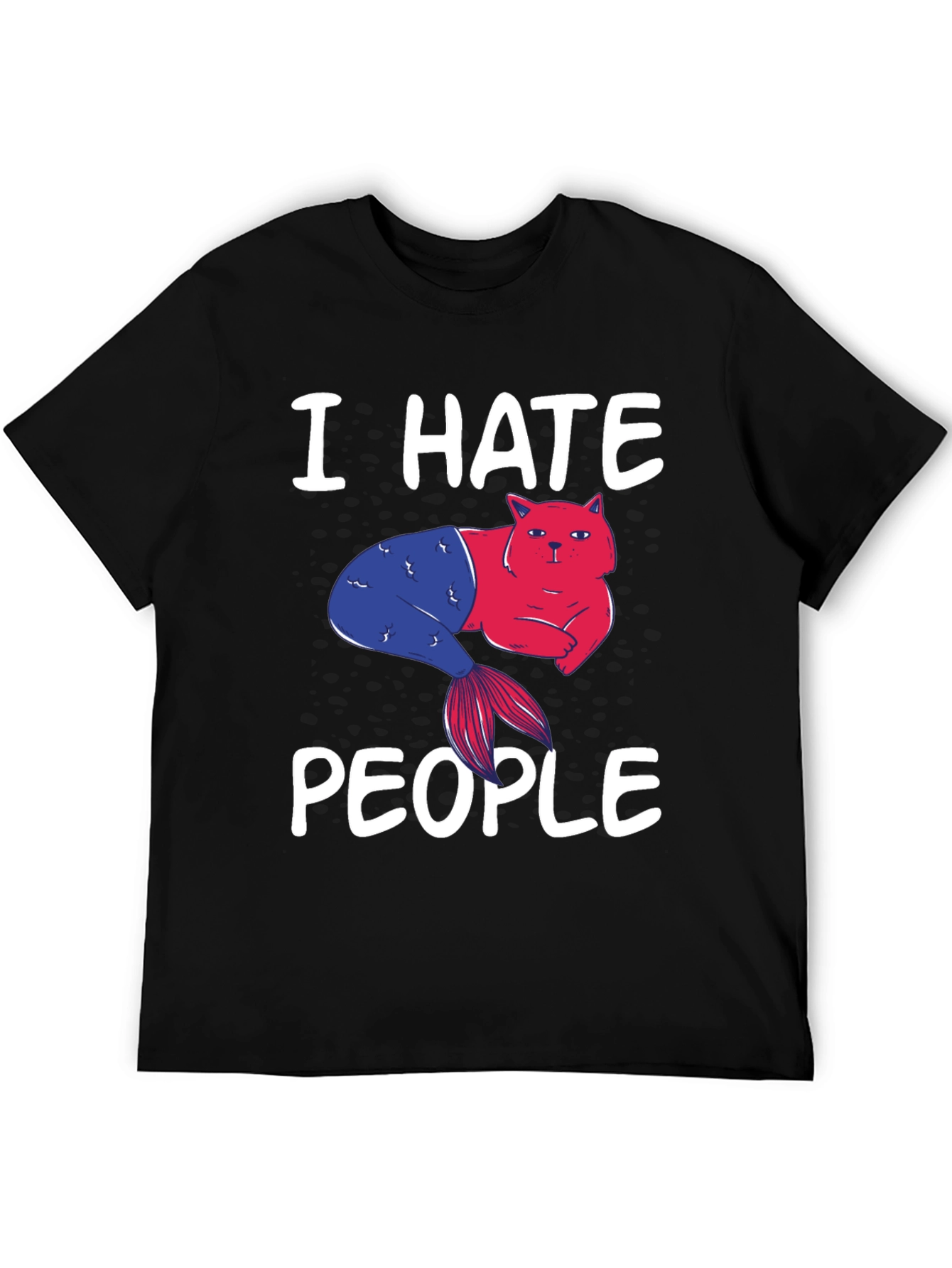 I Hate People Cat Mermaid Graphic Tee