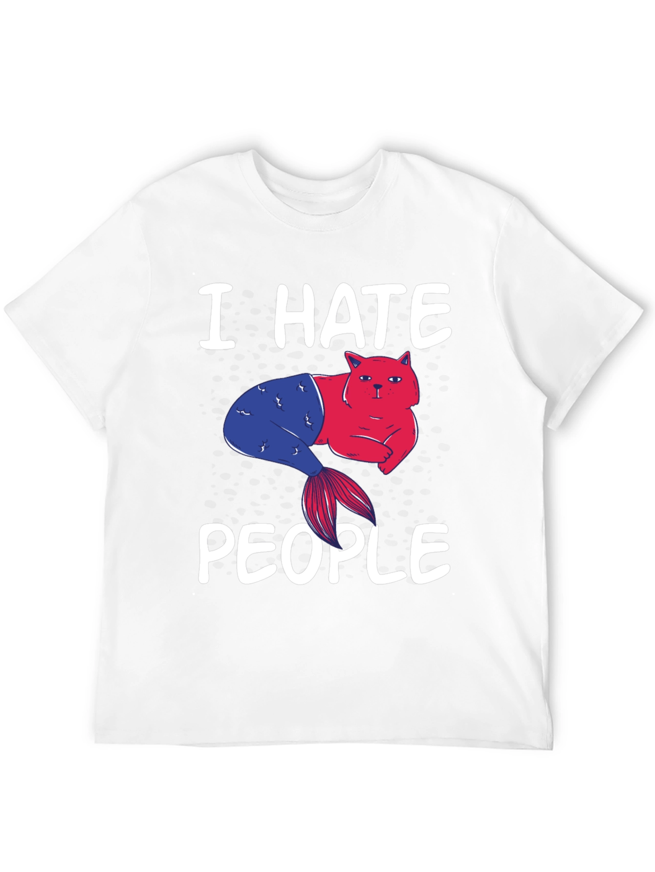 I Hate People Cat Mermaid Graphic Tee