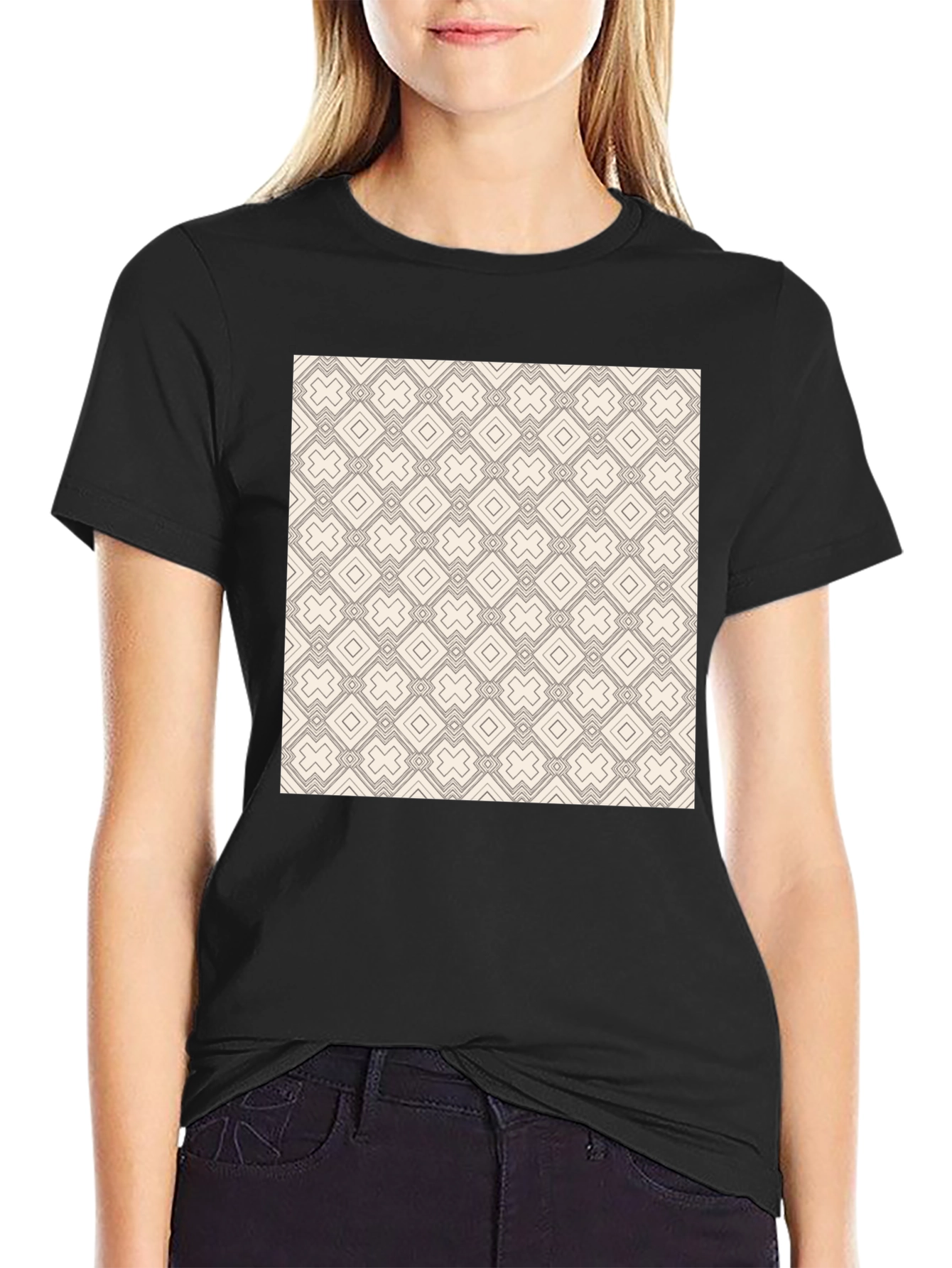 Geometric Pattern Tee - Modern Style