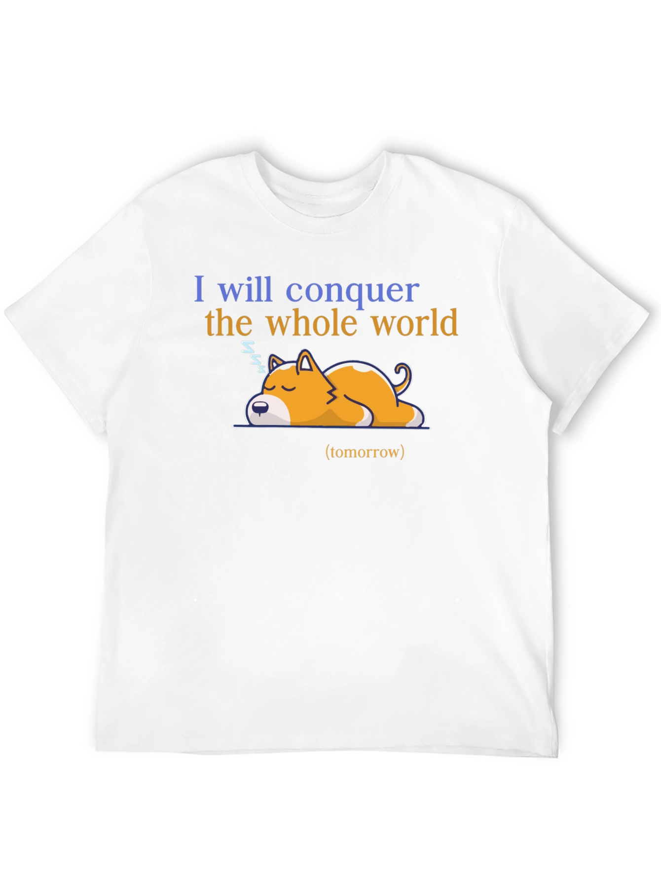 Conquer the World Dog Graphic T-Shirt