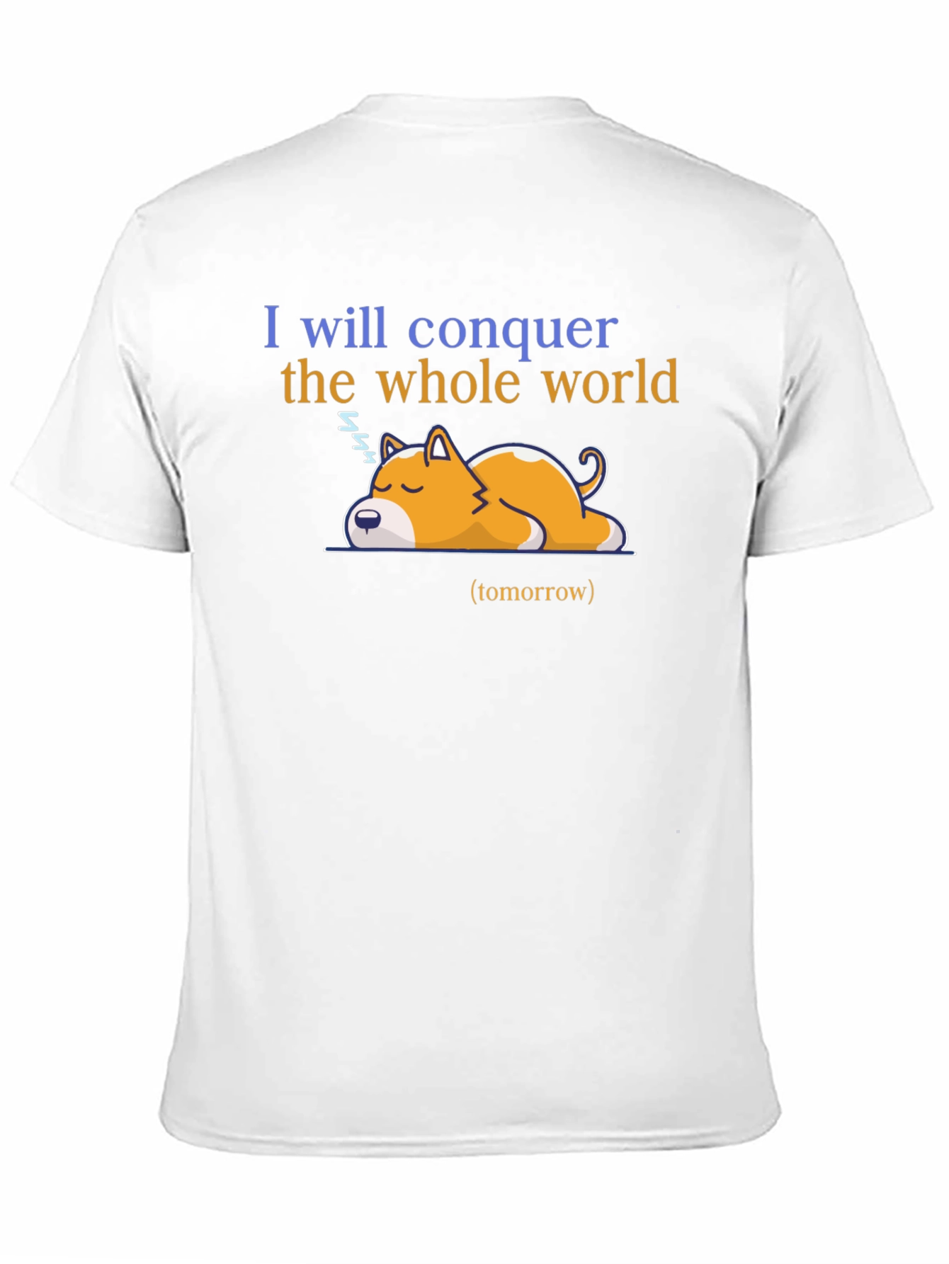 Conquer the World Dog Graphic T-Shirt