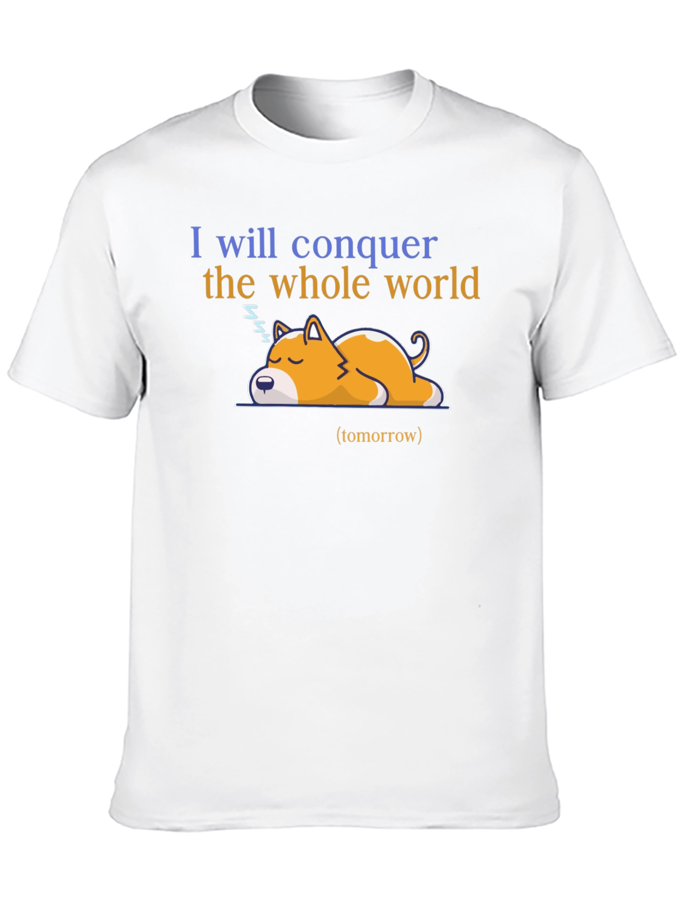 Conquer the World Dog Graphic T-Shirt