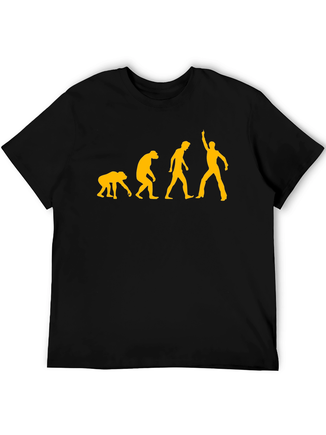 Evolution of Man Graphic Tee - Black Cotton T-Shirt