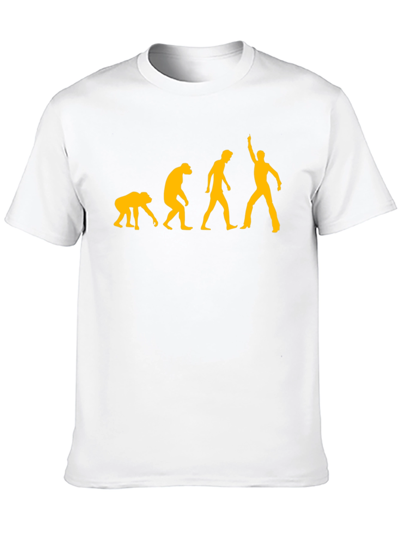 Evolution of Man Graphic Tee - Black Cotton T-Shirt