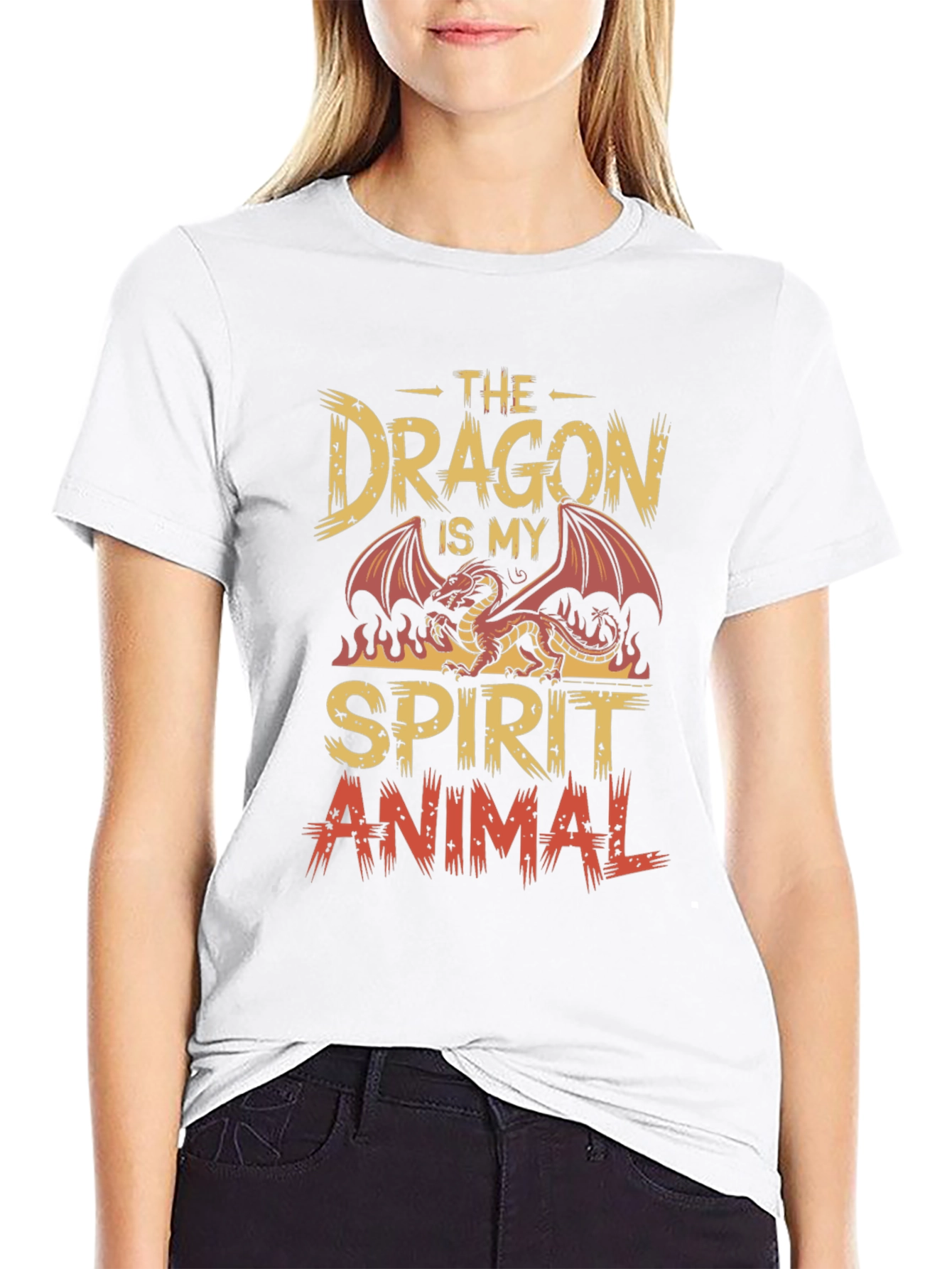 Dragon Spirit Animal Graphic Tee - Cool Design