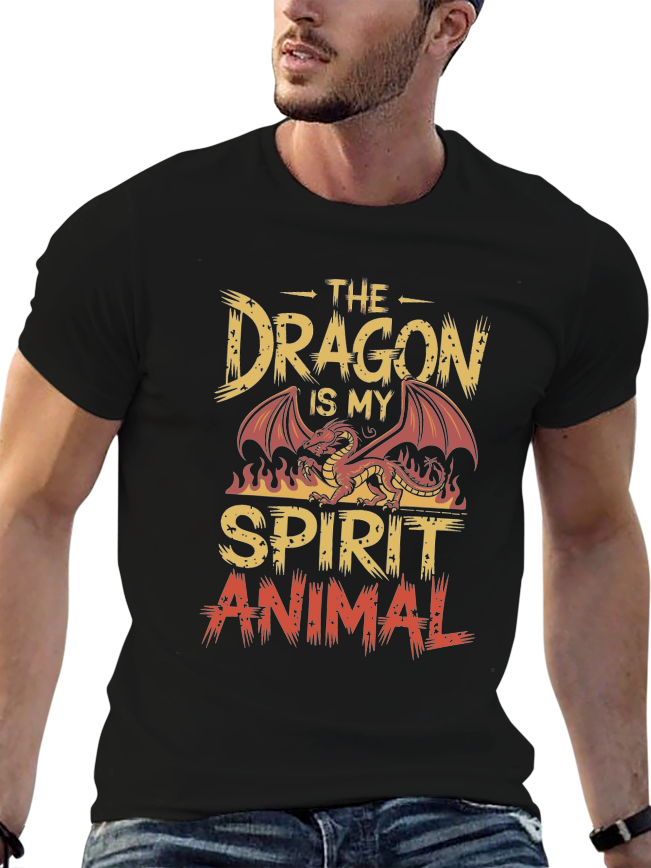 Dragon Spirit Animal Graphic Tee - Cool Design