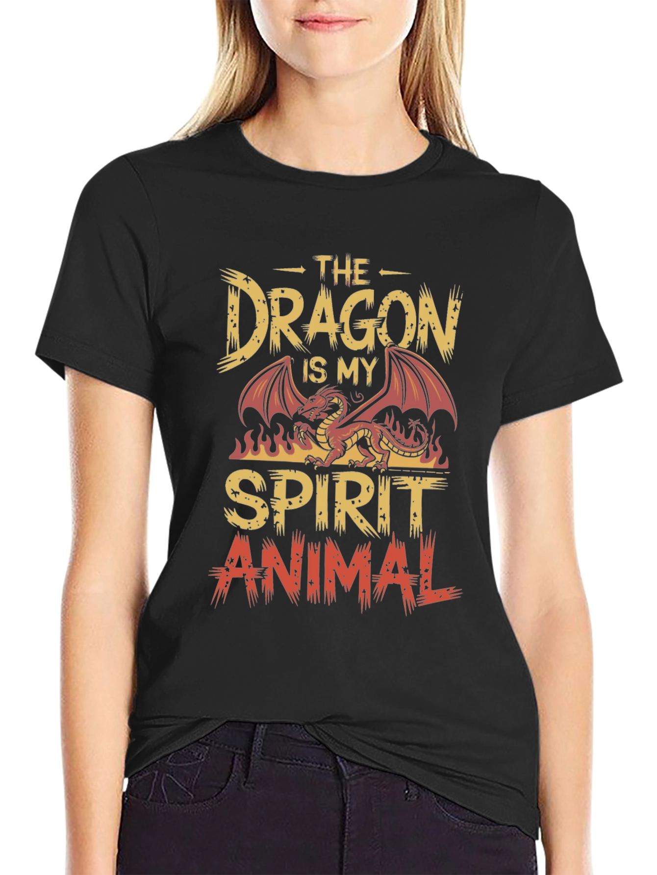 Dragon Spirit Animal Graphic Tee - Cool Design