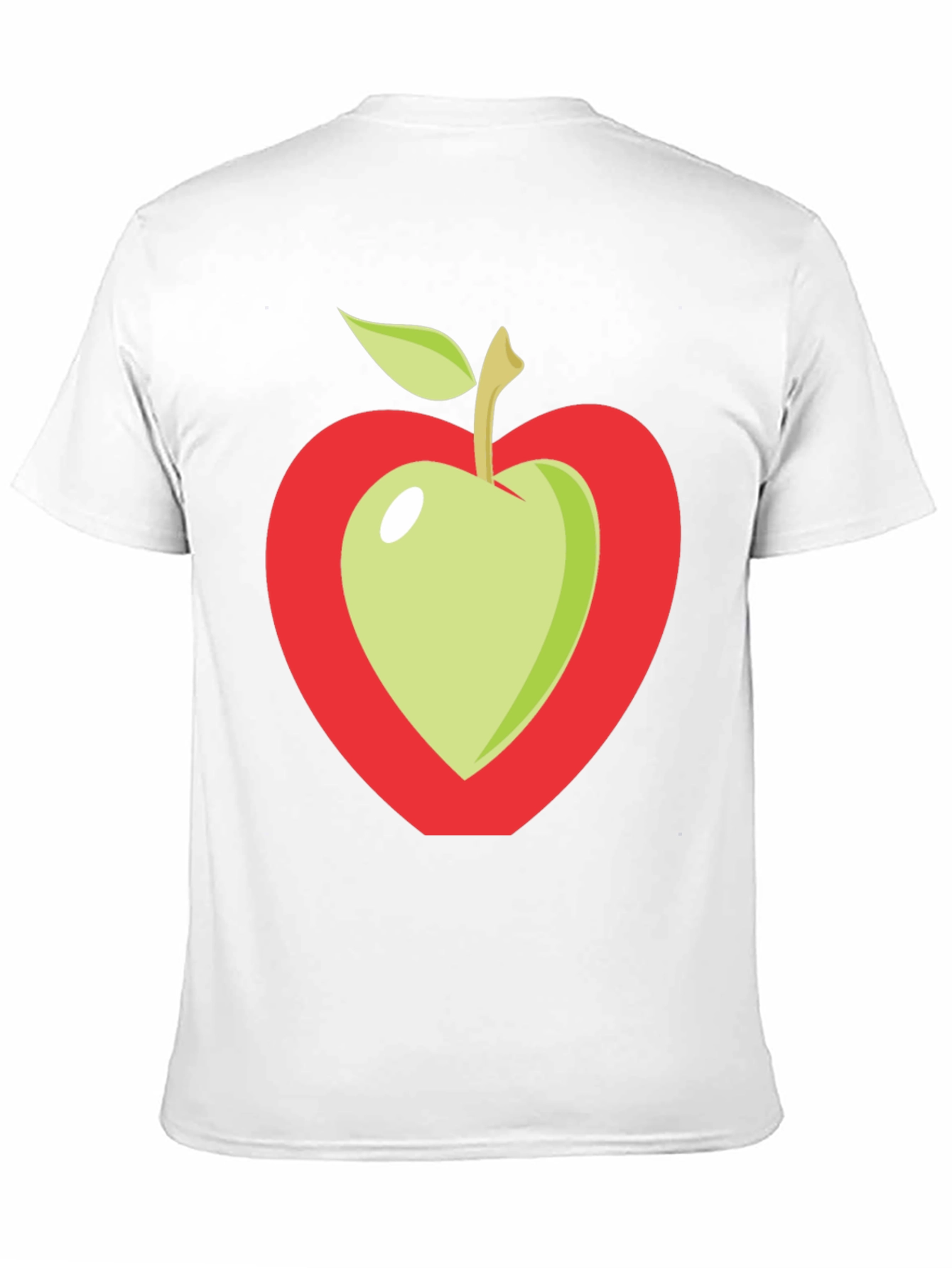 Apple Heart Graphic Tee - Casual Black T-Shirt
