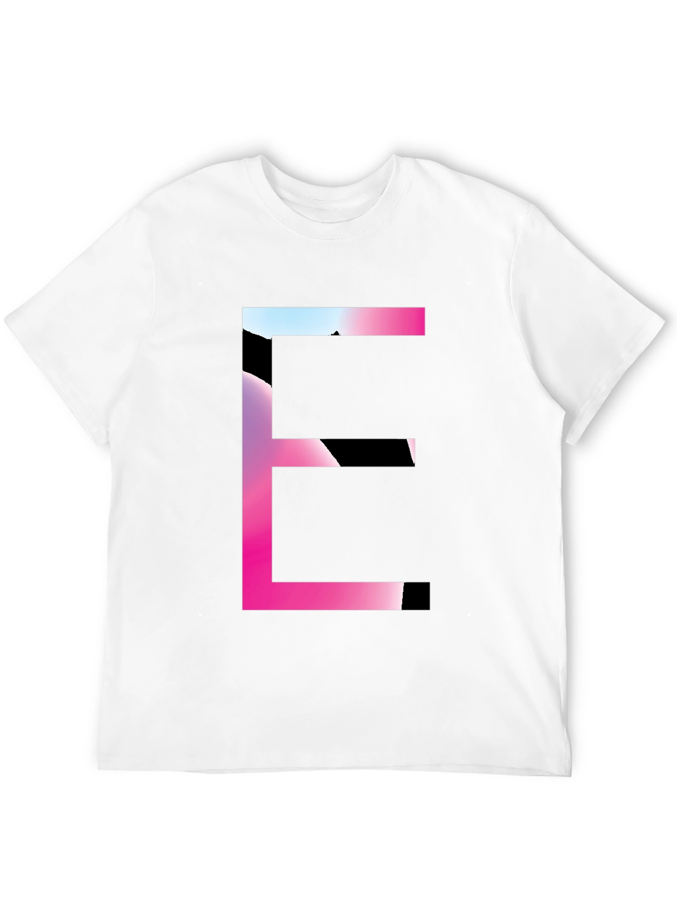 Gradient Letter E Graphic Tee - Modern Style