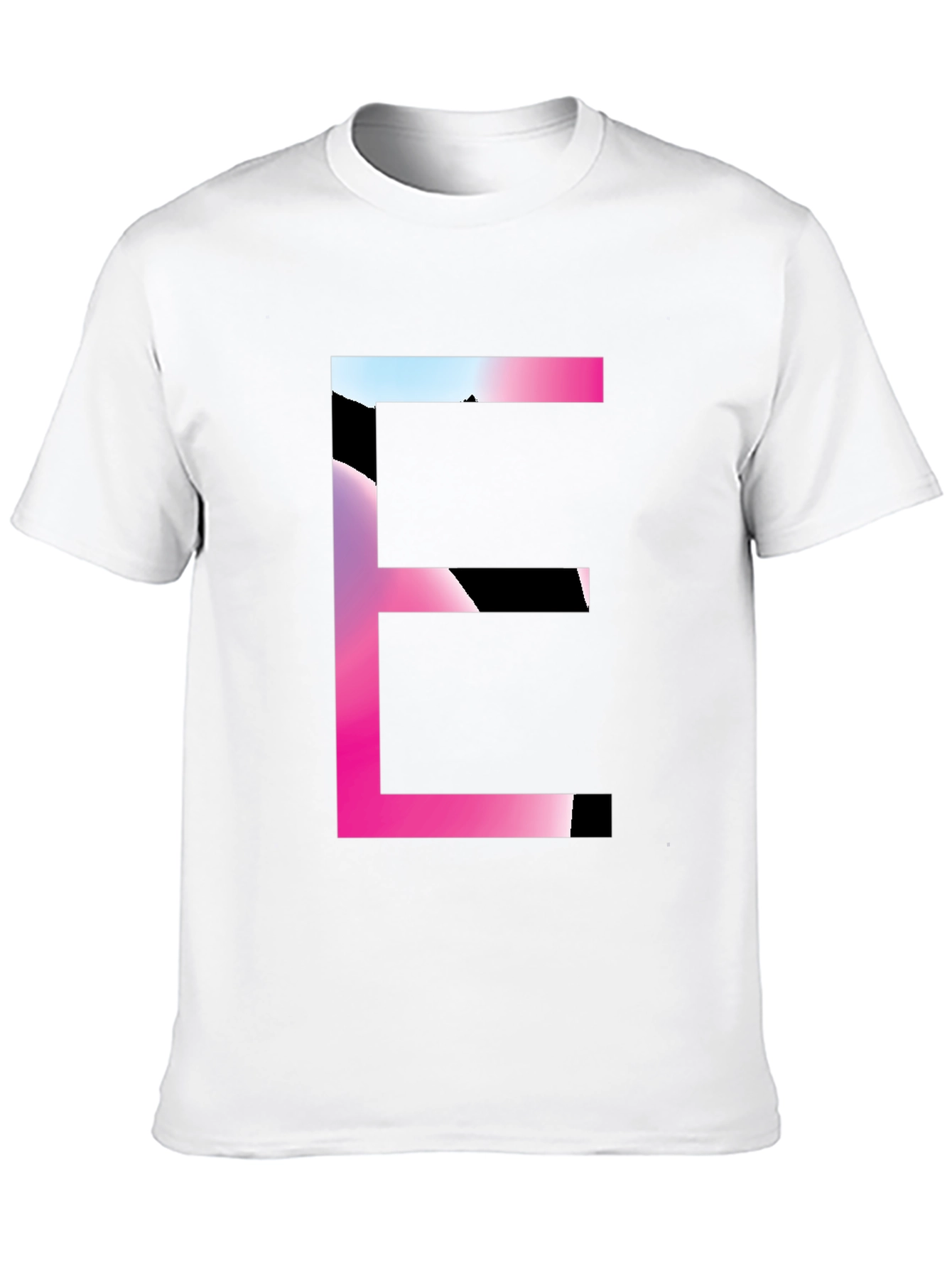 Gradient Letter E Graphic Tee - Modern Style